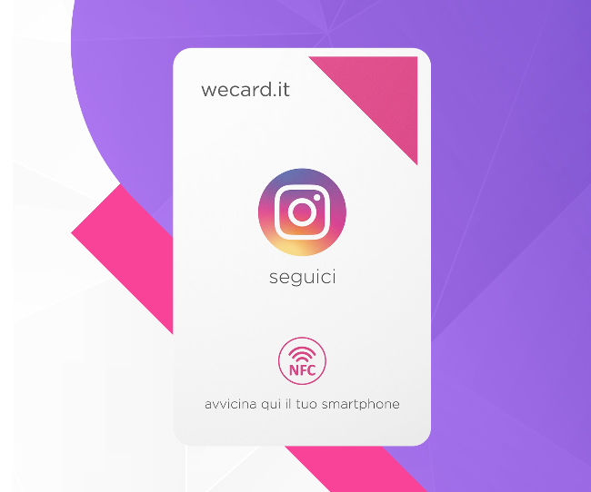 Scheda NFC Instagram - Trasforma i tuoi clienti in follower